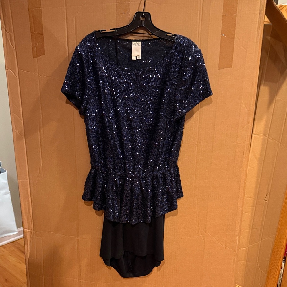 Ali Ra Midnight Sequin 2 piece dress
